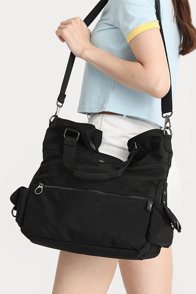 SMART BAGS SMARTBAGS NANO METALLIC FABRIC WOMEN'S SHOULDER BAG 2022-3221 M METALLIC BLACK
