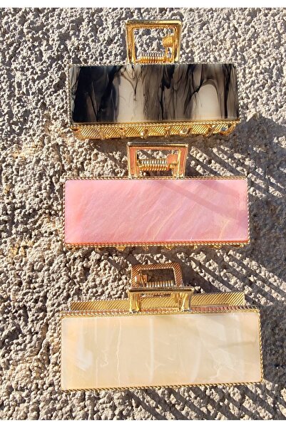 İLKYAZ Luxury Pearlescent Rectangular Metal Latch Buckle - ACCESSORY