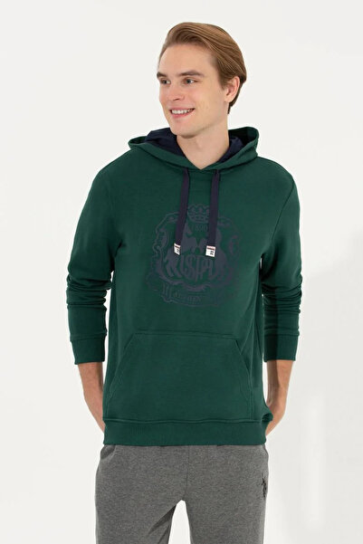 U.S. Polo Assn. سويت شيرت أخضر للرجال