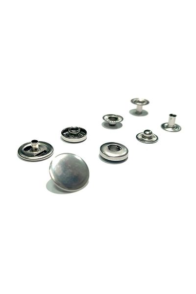 trimist 15 Mm Cover Set of 4 Snaps (BOTTOM PARTS 12.5 MM) - Stainless Steel - 720 Sets