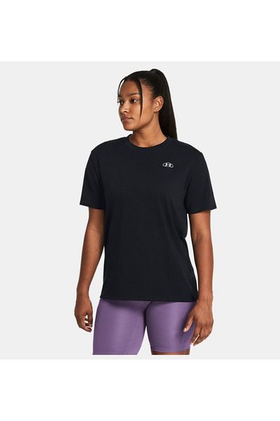 Under Armour Women's UA Heavyweight Embroidered Patch Boyfriend Oversized Short Sleeve1383045-001