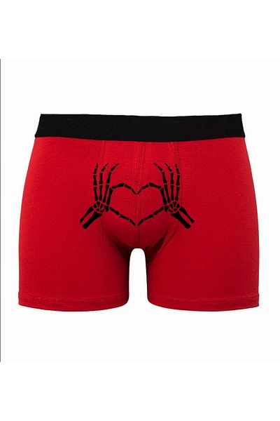 TexKid Skeleton Heart Printed Men's Man Boxers
