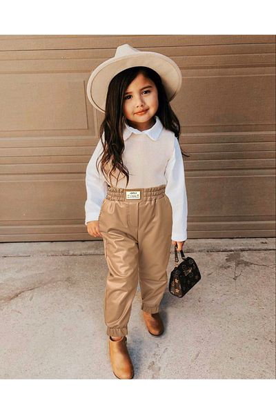 By Piera Leather Kids Jogger Pants028845