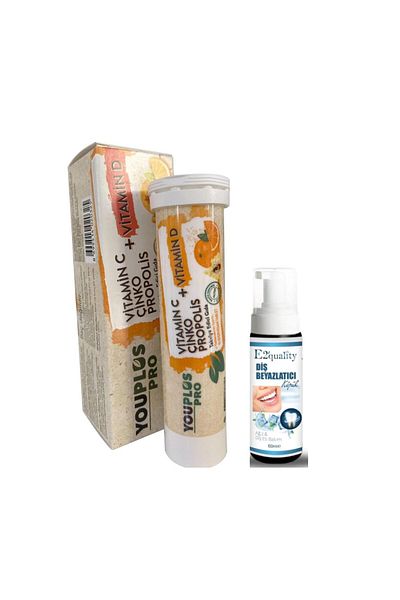Youplus Pro Vitamin C and Zinc Propolis Supplementary Food - 15 Tablets Whitening Foam Gift