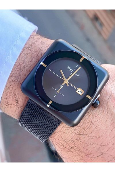 Ferrucci Men's Wicker Cord Wristwatch