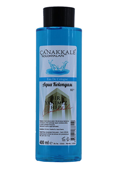 ÇANAKKALE kolonyaları Aqua (OKYANUS) Kolonyası - 400 ml - (PET ŞİŞE)