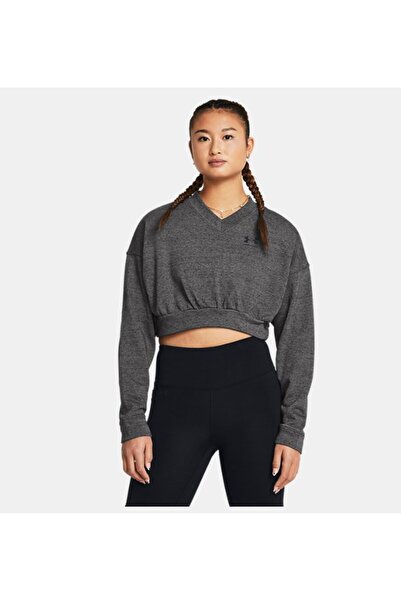 Under Armour Γυναικείο μακρυμάνικο μπλουζάκι UA Rival Terry Oversized Crop Crew 1382738-025