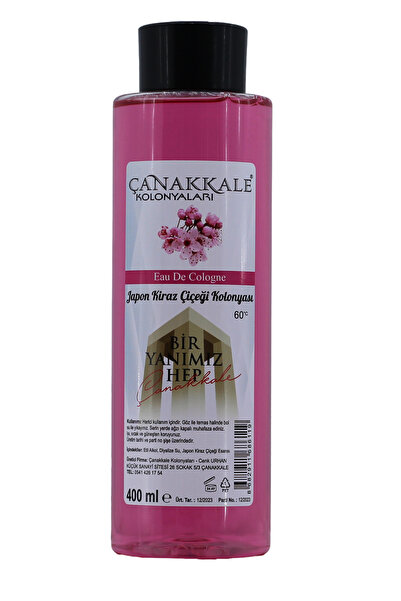 ÇANAKKALE kolonyaları Japon Kiraz Çiçeği Kolonyası - 400 ml - (PET ŞİŞE)