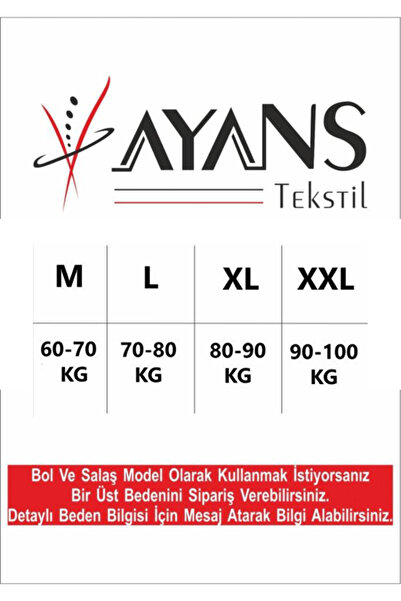 Ayans Pijama Αθλητική φόρμα Oversize από 100% βαμβακερή βάφλα