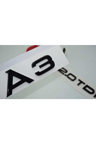 EDEXPORT Audi A3 2.0 Tdi Parlak Siyah Abs 3m 3d Bagaj Yazı Logo