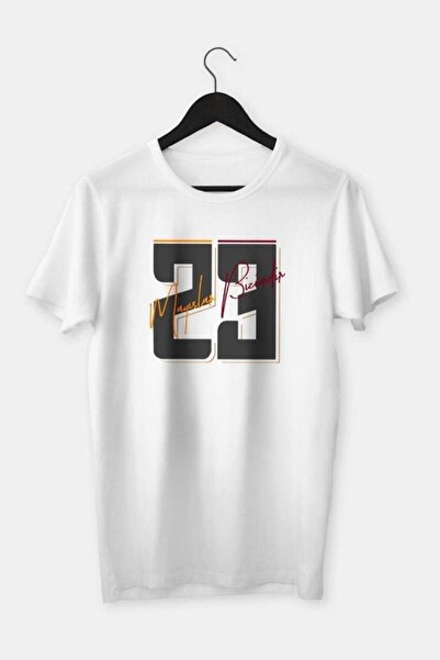 Adrift Чоловіча біла Grande 23 з принтом Oversize футболка з велосипедним коміром