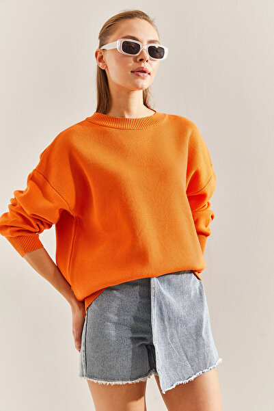 Bianco Lucci Women's Back Printed Knitwear Sweater