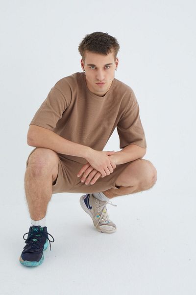 Ayans Pijama Αθλητική φόρμα Oversize από 100% βαμβακερή βάφλα