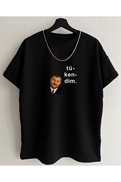 Adrift Unisek crna rasprodata majica sa štampanim vratom