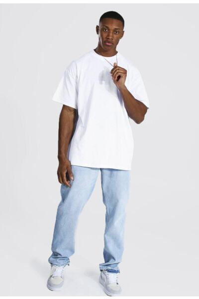 Adrift Tricou oversize cu imprimeu Apollo XI alb