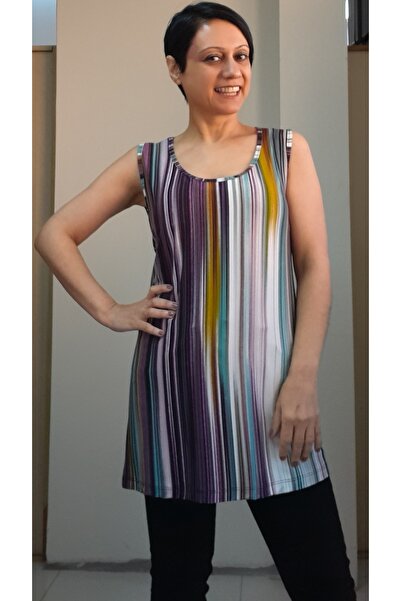 Mertcan Butik Murdüm colored cali suspender combed cotton viscose T-shirt