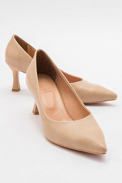 LuviShoes Pantofi cu toc pentru femei PEDRA Skin Skin