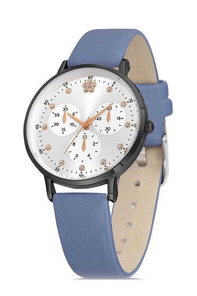 Twelve Leather Strap Women's Wristwatch