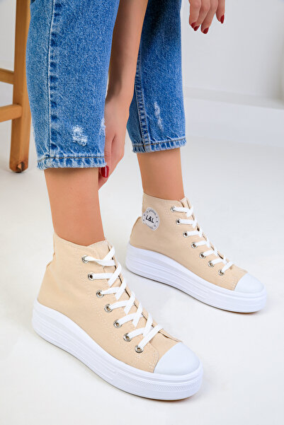 SOHO Μπεζ γυναικεία αθλητικά παπούτσια 18651