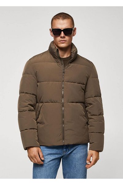 MANGO Man Pikowana kurtka Anorak - wodoodporna