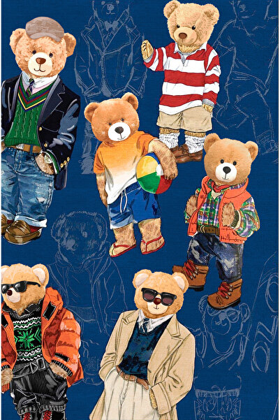 Rugs Modern Halı Mira 950 Sevimli Ayı Figürlü Desenli Dokuma Taban Halı