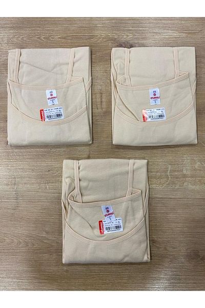Ceylanoğlu Women's Rope Strap Athlete Quality and Cheap / Economic Pack of 3 100% Cotton