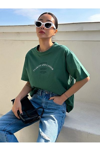 MOONBULL Unisex oversize tričko Clarity And Candor Printed