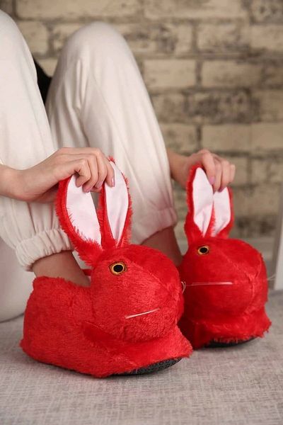 Nisanur Shoes Λούτρινες παντόφλες Rabbit Figured Home Slippers Unisex Rabbit Slippers