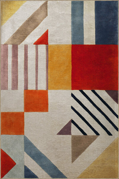 Rugs Modern Halı Многоцветен, креативен, модерен декоративен килим със смесен...