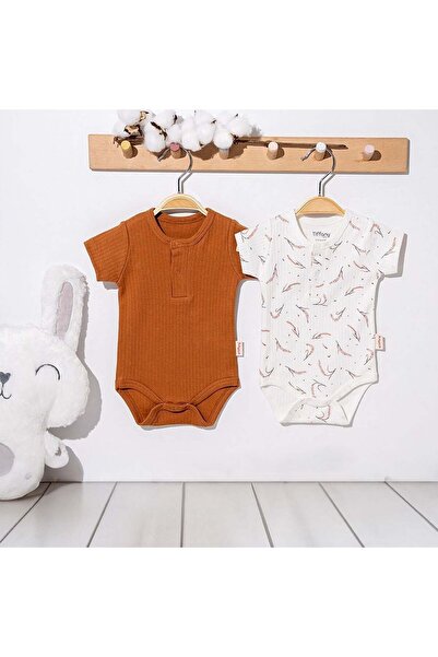 Tiffany Baby Wheat Theme 2'li Yarım Kollu Bebek Body 53008