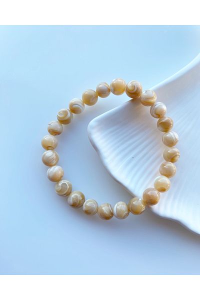 Luzzylike Mother of Pearl Natural Stone Bracelet 8mm