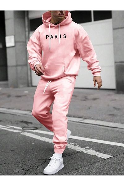 Mens new arrivals pink sweatsuit
