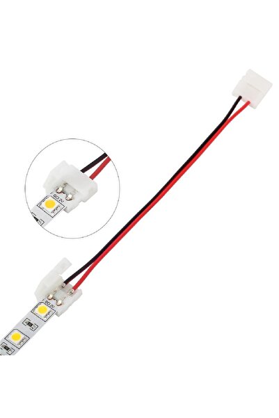 LEDONLİNE 3 Adet 5050 2 Pin Şerit Led Ekleme Aparatı 3 Çipli 15 cm Kablo