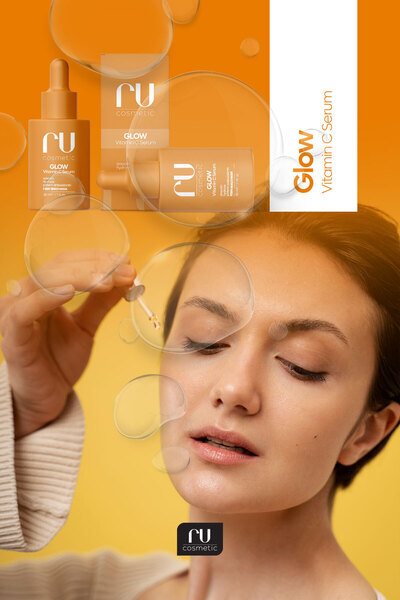 ru cosmetic C Vitamini Aydınlatıcı Cilt Tonu Hyaluronik Asit Nemlendiren Cilt Serumu Cilt Bakimi 30ml