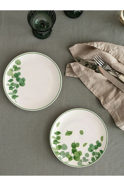 LC Waikiki HOME 19 Cm Floral Patterned Ceramic Cake Plate - Set of 4