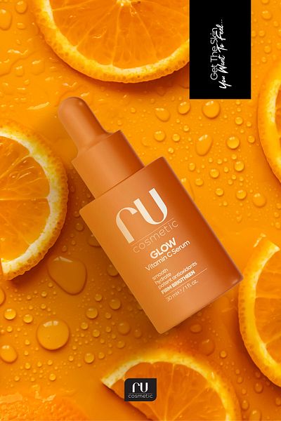 ru cosmetic Vitamin C Brightening Hyaluronic Acid - Skin Tone Moisturizing Serum, Skin Care 30ml