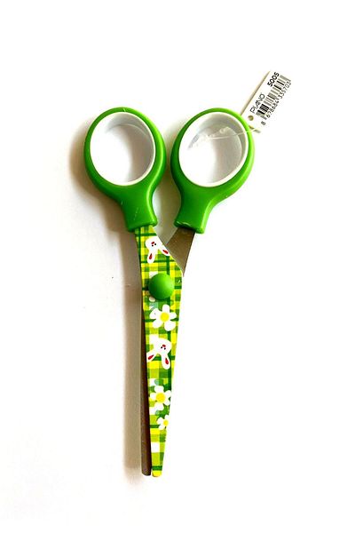 Modellino Green Piano Patterned School Scissors 13cm