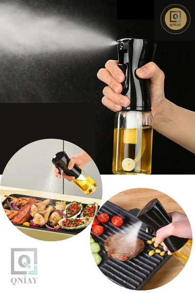 QNİAY Chef Sprey Sunum Yağdanlık Püskürtme Sprey Cam Şişe Zeytinyağı Sirke Ya...