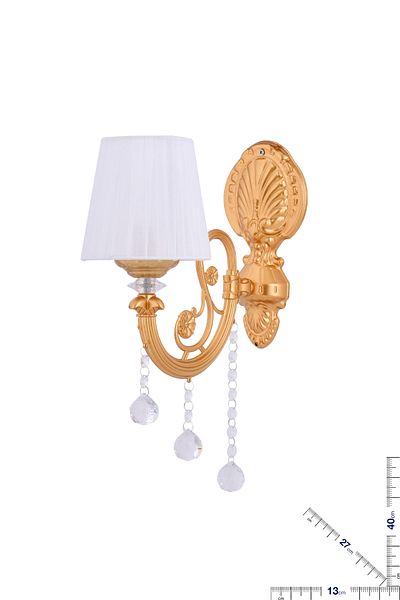 polataydinlatma Turna Luxury Sconce with White Hat (gold)