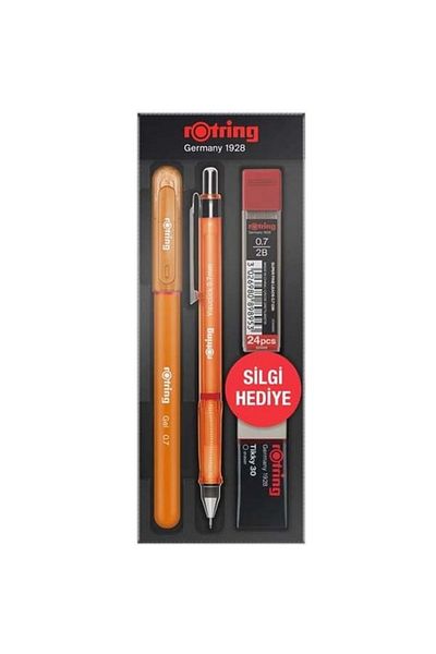Rotring Orange 0.7 MM Visuclick+Gel School Set