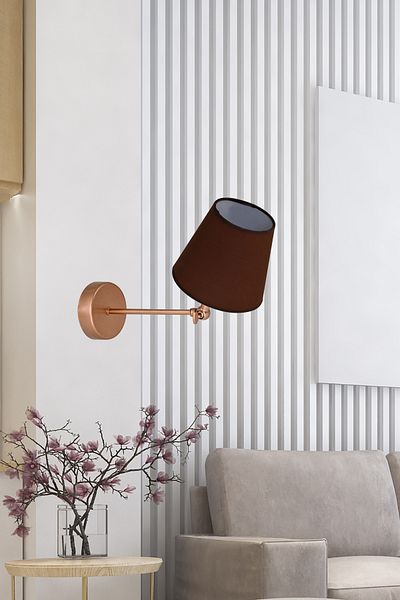 DEDE MATTE COPPER WITH PLAY HEAD ADJUSTABLE SCONCE HAT