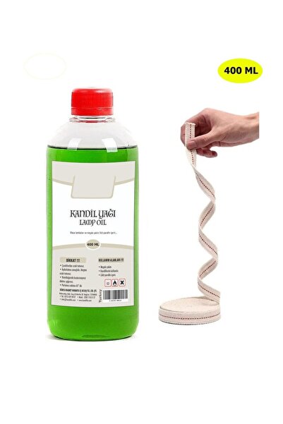 Dünya Magnet Yeşil Kandil Yağı İç Mekan 400 Ml + 50cm Fitil