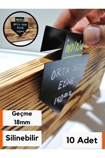 Şeffaf Etiket Brisiva tabla za krede PVC crna etiketa 18 mm drvena kanta kani...