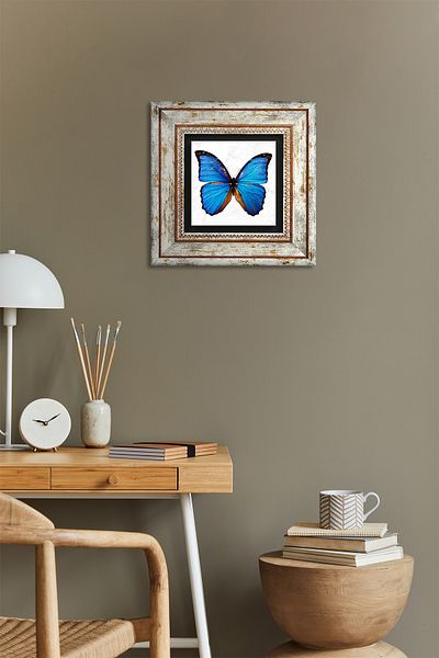 Pinecone Pictură de perete cu piatră de fluture Decorație de perete înrămată Tk1-218