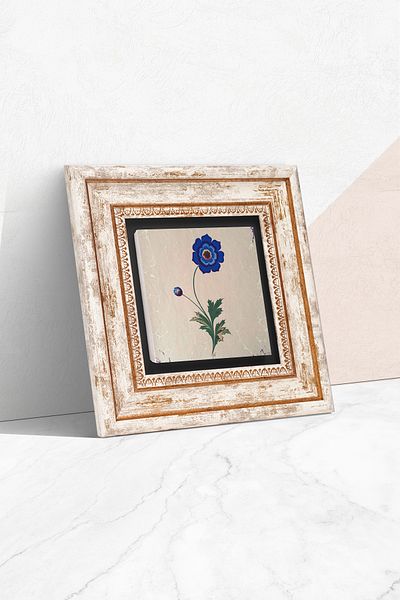 Pinecone Ebru Art Stone Ζωγραφική Τοίχων Κορνίζα Διακόσμηση Τοίχου Wall Art Tk1-136