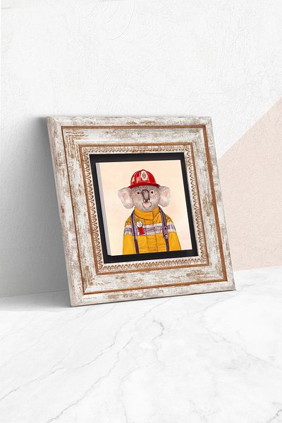 Pinecone Koala Stone Wall Painting Πλαίσιο Διακόσμηση τοίχου Wall Art