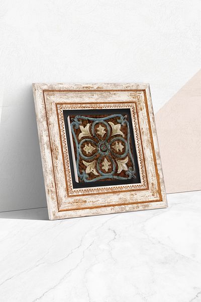 Pinecone Μοτίβο Πέτρινος Τοίχος Ζωγραφική Κορνίζα Διακόσμηση Τοίχου Wall Art Tk1-101