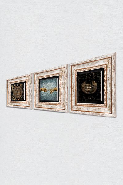 Pinecone Δημιουργία του Μιχαήλ Αγγελόπουλου, Μάτι του Χώρου, Πέτρινη Ζωγραφική τοίχου Sri Yantra Διακόσμηση τοίχου με κορνίζα