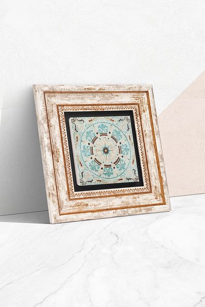 Pinecone Μοτίβο Πέτρινος Τοίχος Ζωγραφική Κορνίζα Διακόσμηση Τοίχου Wall Art Tk1-76