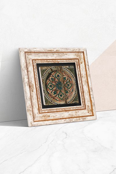 Pinecone Vintage μοτίβο πέτρινη ζωγραφική τοίχου με κορνίζα διακόσμηση τοίχου Wall Art Tk1-104